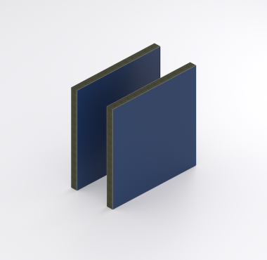 HPL Structuur plaat 6 mm Blauw RAL 5011