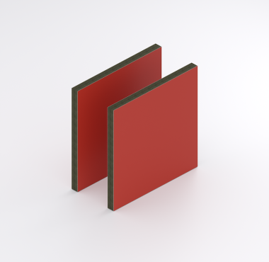 HPL Structuur plaat 6 mm Rood RAL 3000